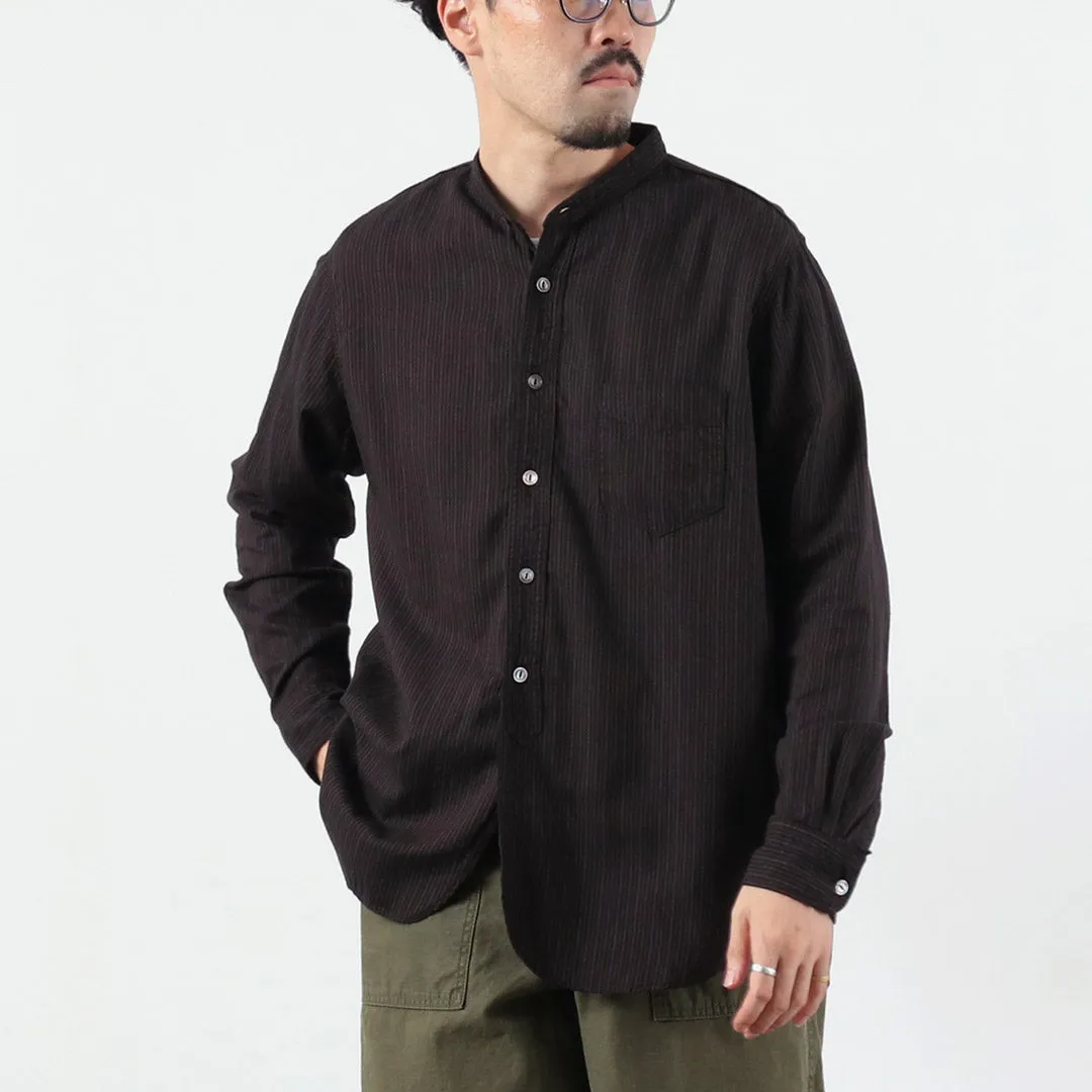 FOB FACTORY / F3511 Band Collar Shirt High Street Fashion