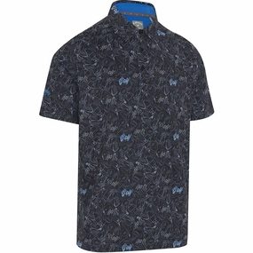 Callaway All-Over Golf Print Polo Shirt - Caviar Everyday Look Gym workout