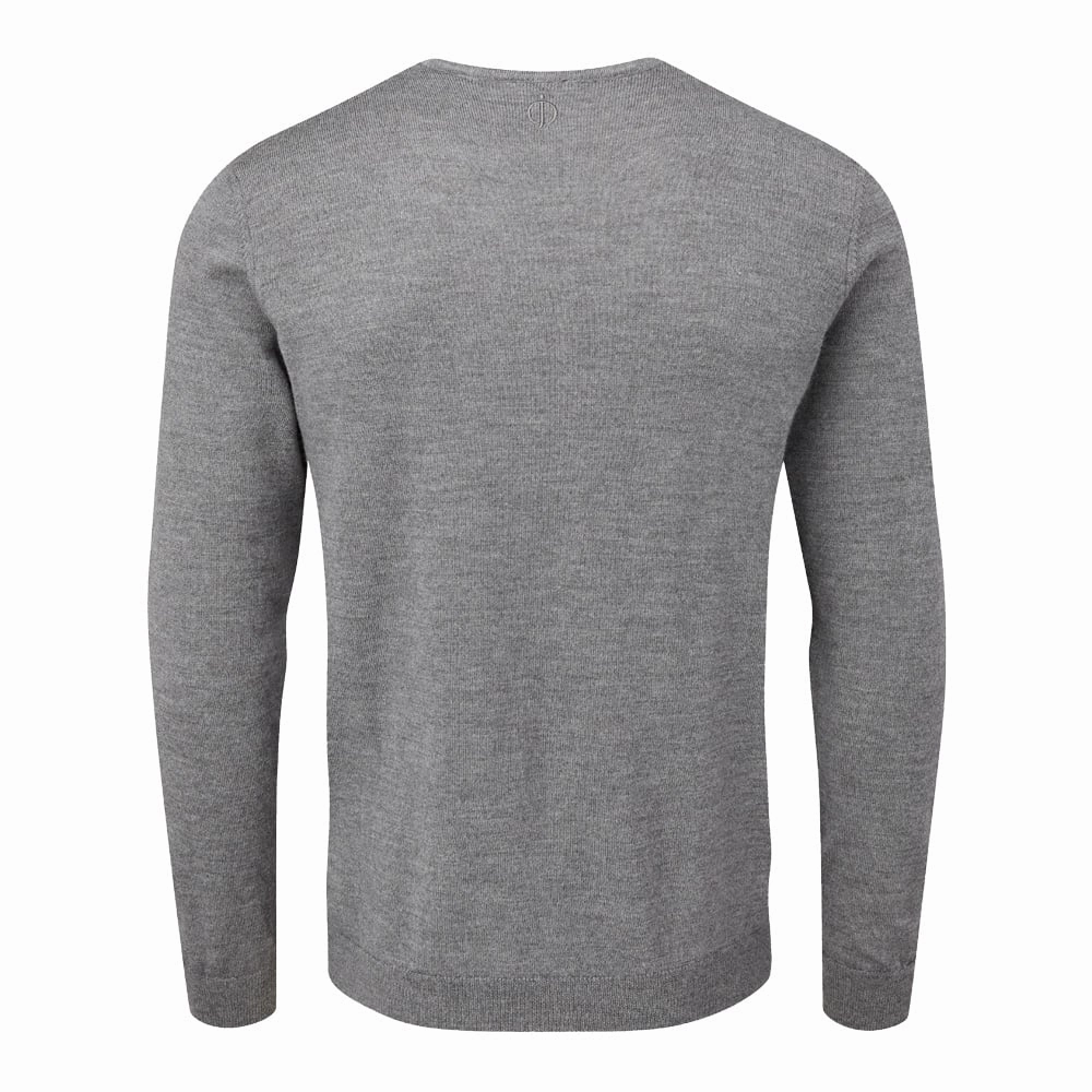 right for outdoor activities Stylish Oscar Jacobson Weston V-Neck Merino Sweater - Dark Grey
