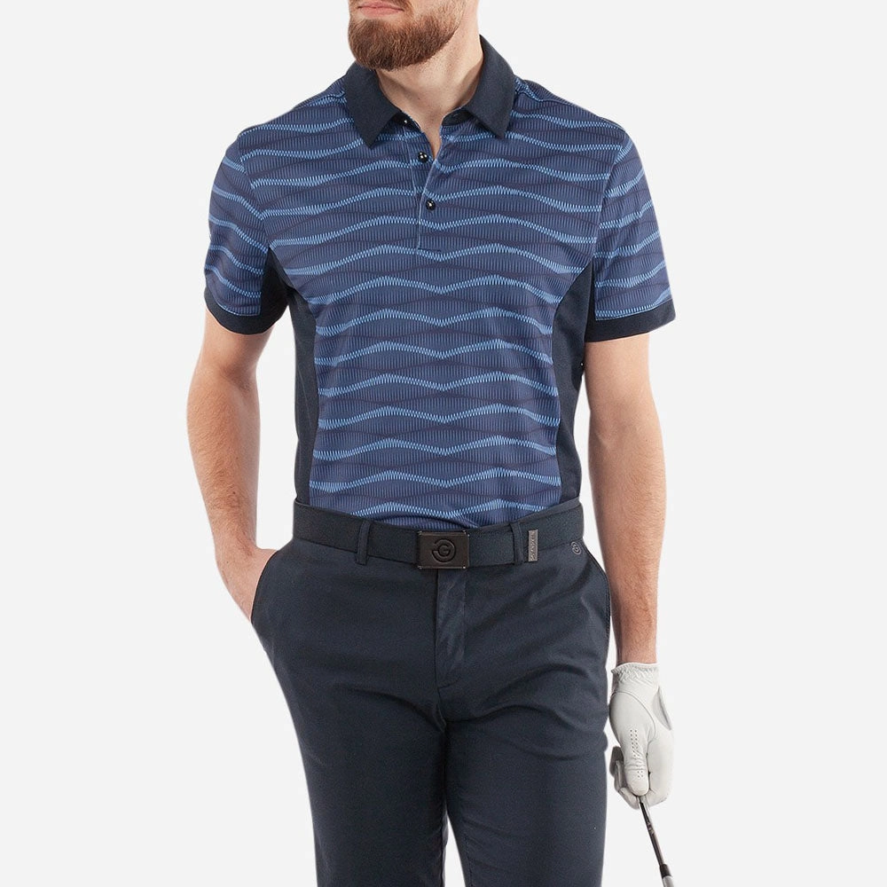 Galvin Green Merlin Polo Shirt - Navy/Blue Stylish Layering