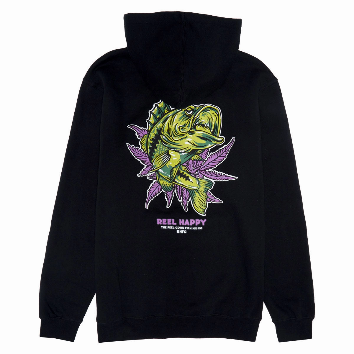 Seal like Hunting wear Reel Happy Good Times Hoodie - Black