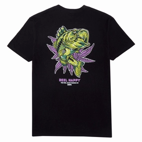 Reel Happy Good Times T-Shirt - Black OdorResistantTechnology Effortless Fashion
