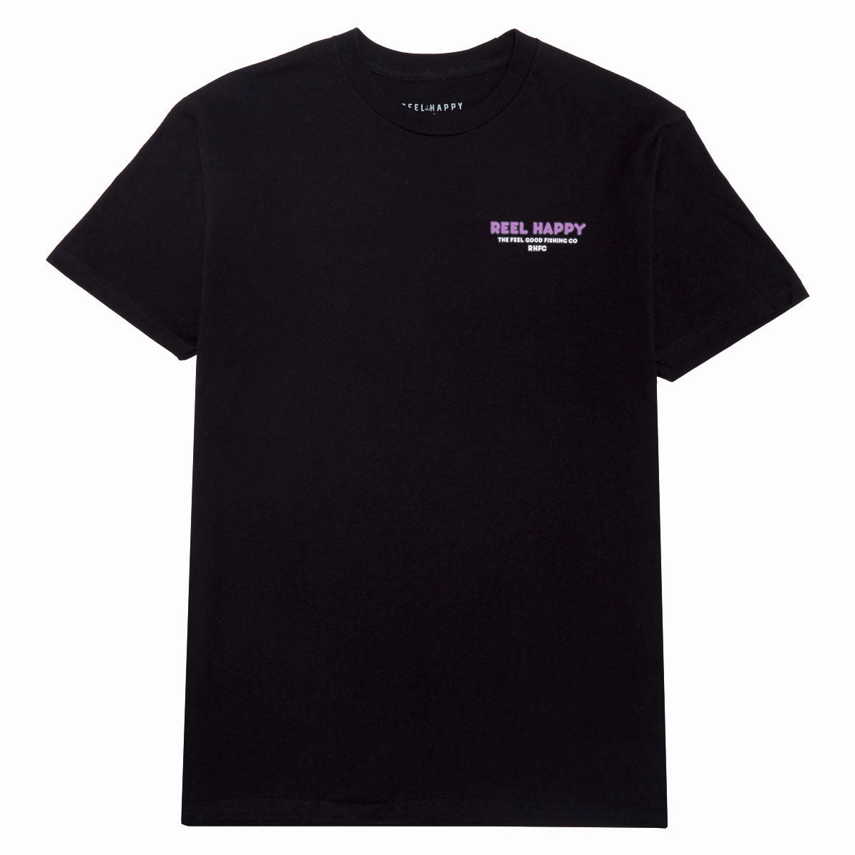 Reel Happy Good Times T-Shirt - Black Smart Casual Look QuickDry