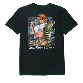 Reel Happy Hanten No Aru T-Shirt - Forest Green DurableStitching Button Down