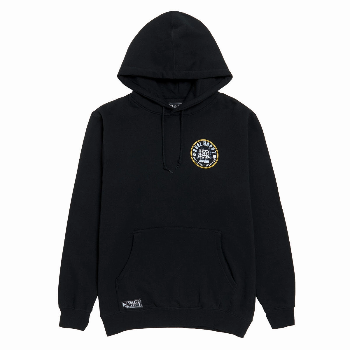 Reel Happy Maguro Hoodie - Black Dual Pocket Configuration Sun wear