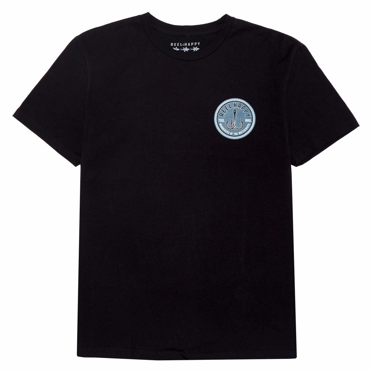 Sublimation Resistant Fabric Reel Happy Night Trippers T-Shirt - Black