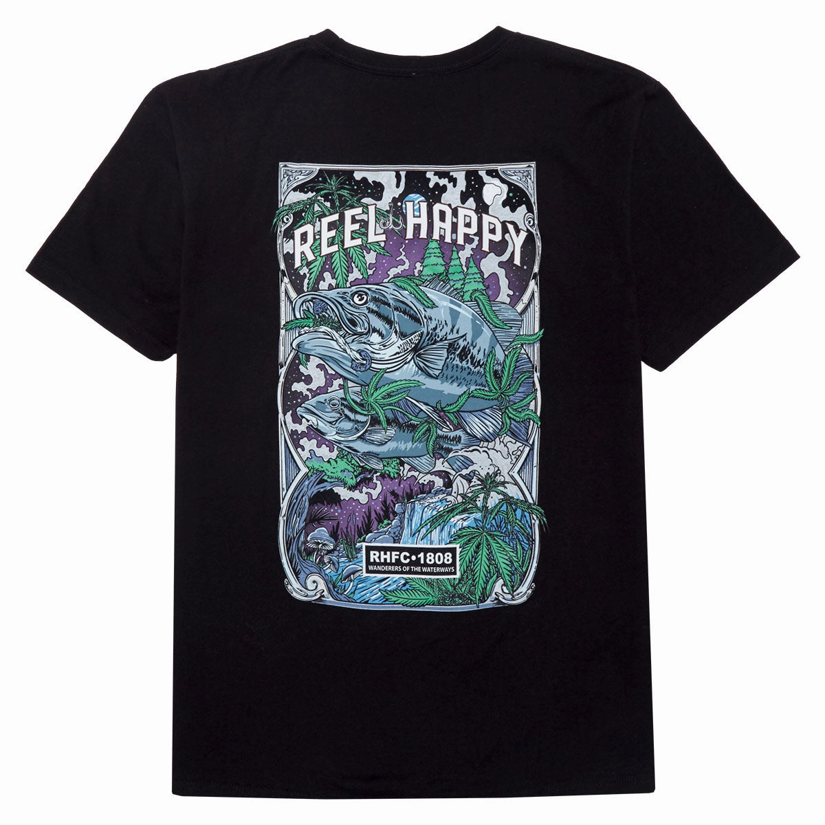 Reel Happy Night Trippers T-Shirt - Black Anti Static Fabric