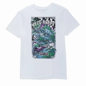 Reel Happy Night Trippers T-Shirt - White Lightweight Layer