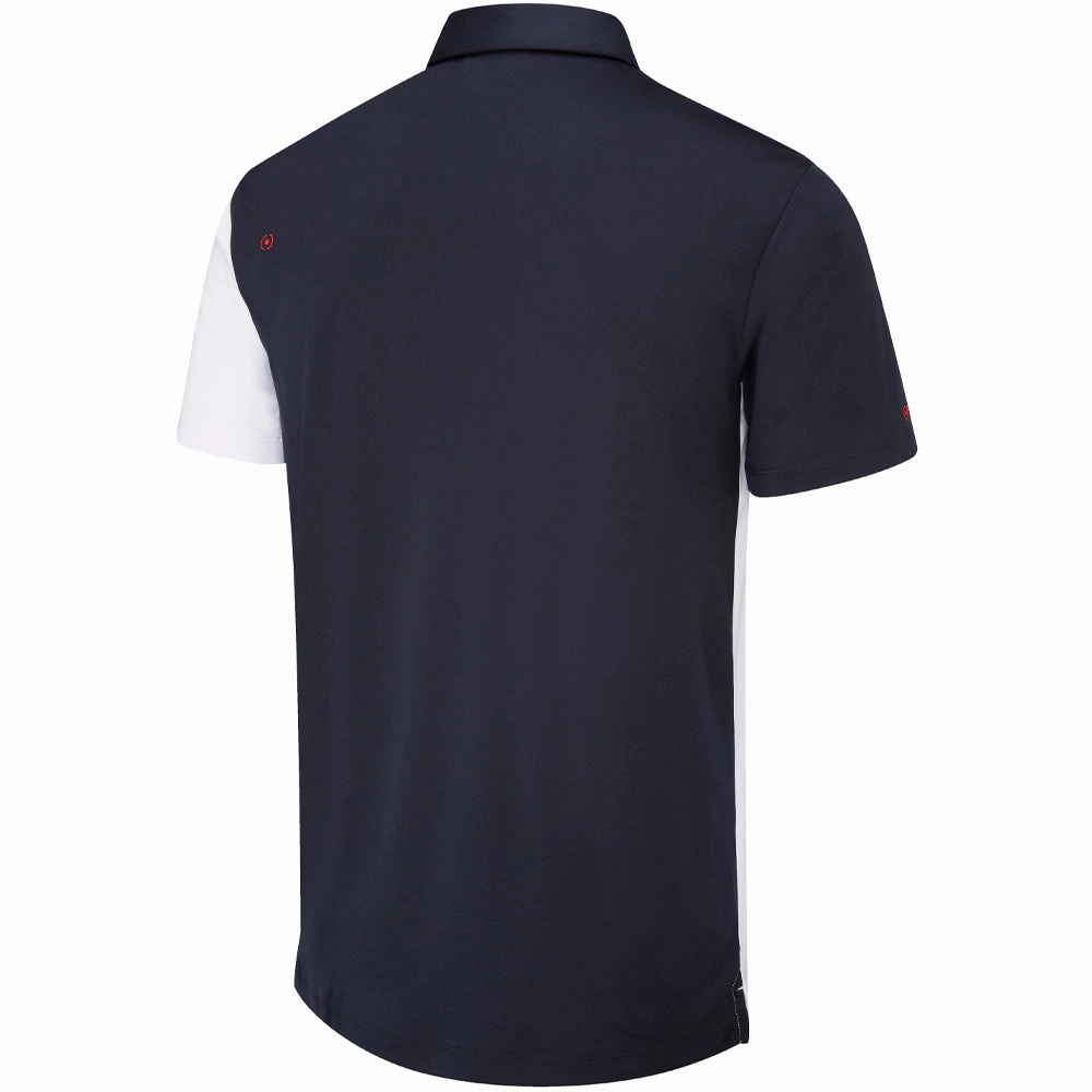 Classic Fit Everyday Look Ping Mack SensorCool Polo Shirt - White/Navy