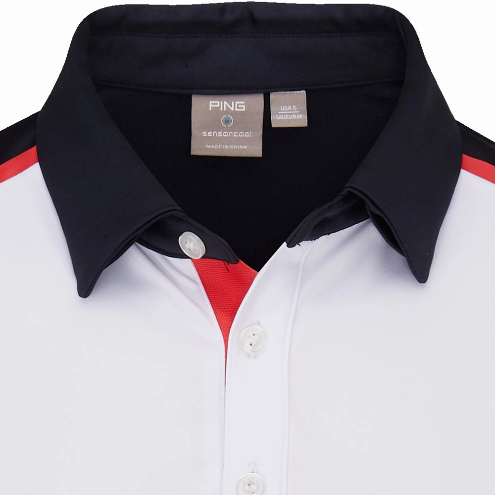 Daily Outfit Ping Mack SensorCool Polo Shirt - White/Navy