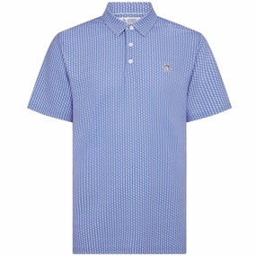 Original Penguin All Over Pete Printed Polo Shirt - Amparo Blue UV Protection Luxury exclusivity