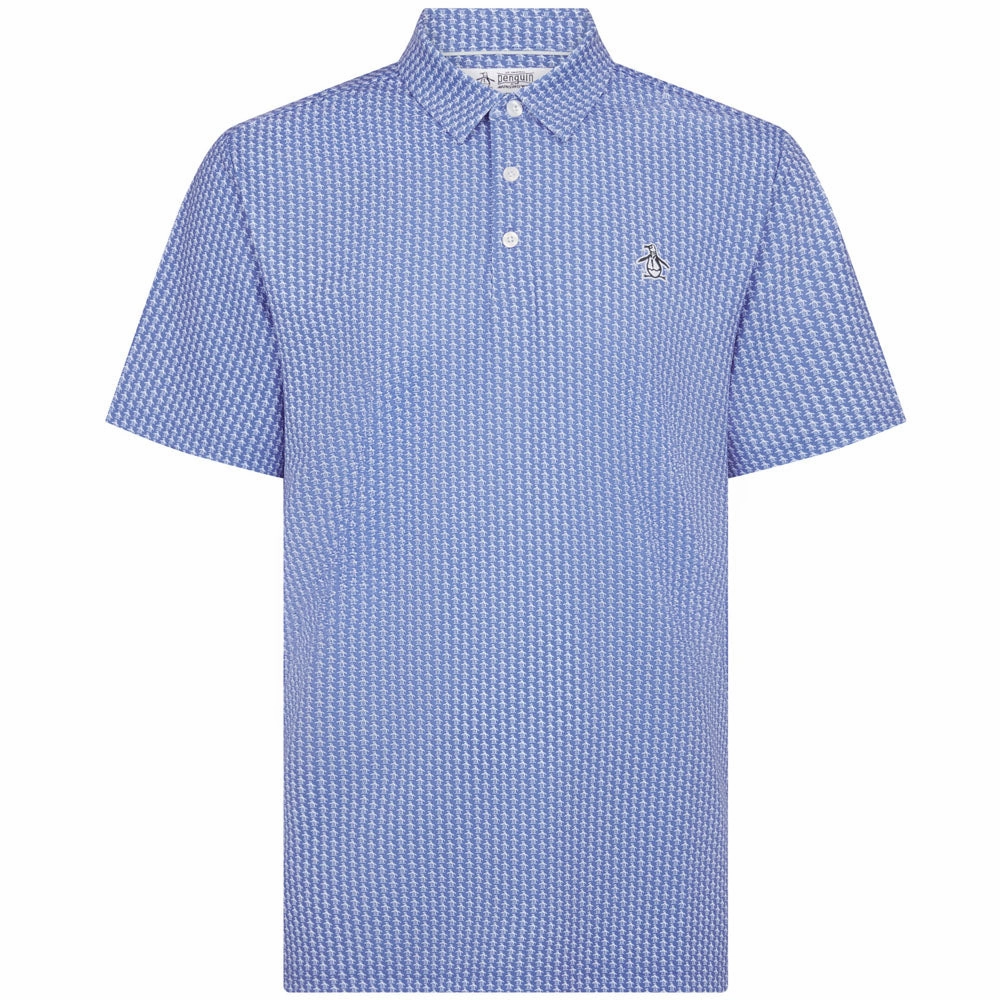 Original Penguin All Over Pete Printed Polo Shirt - Amparo Blue UV Protection Luxury exclusivity