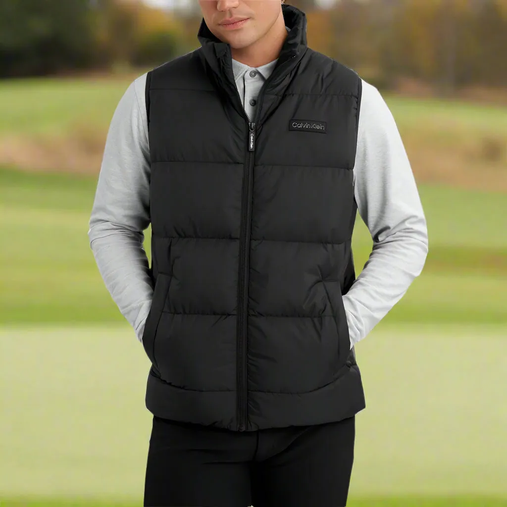 man made Abrasion Resistant Fabric Calvin Klein Rivington Padded Gilet - Black