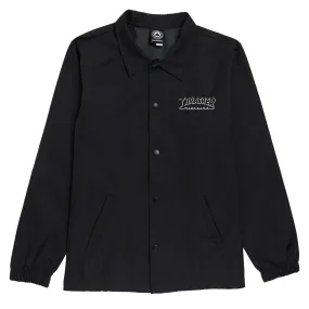 Thrasher Shadow Mag Logo Coach Jacket - Black/Black Bonded Seam Technology Breathable Design