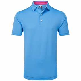FootJoy Stretch Lisle Dot Print Polo Shirt - Ocean/Berry Casual and cool Sporty Appeal
