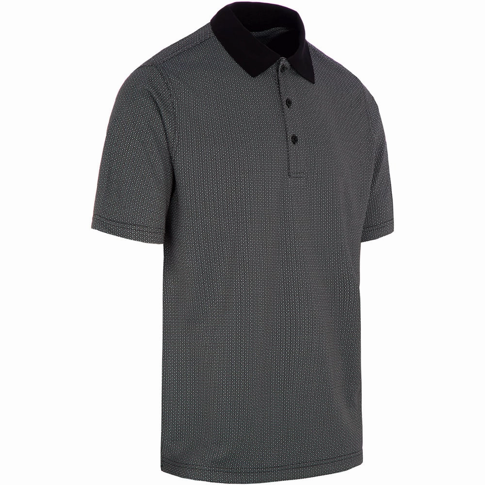 Daily Comfort Perfect Layer ProQuip Pro Tech Double Jacquard Polo Shirt - Black