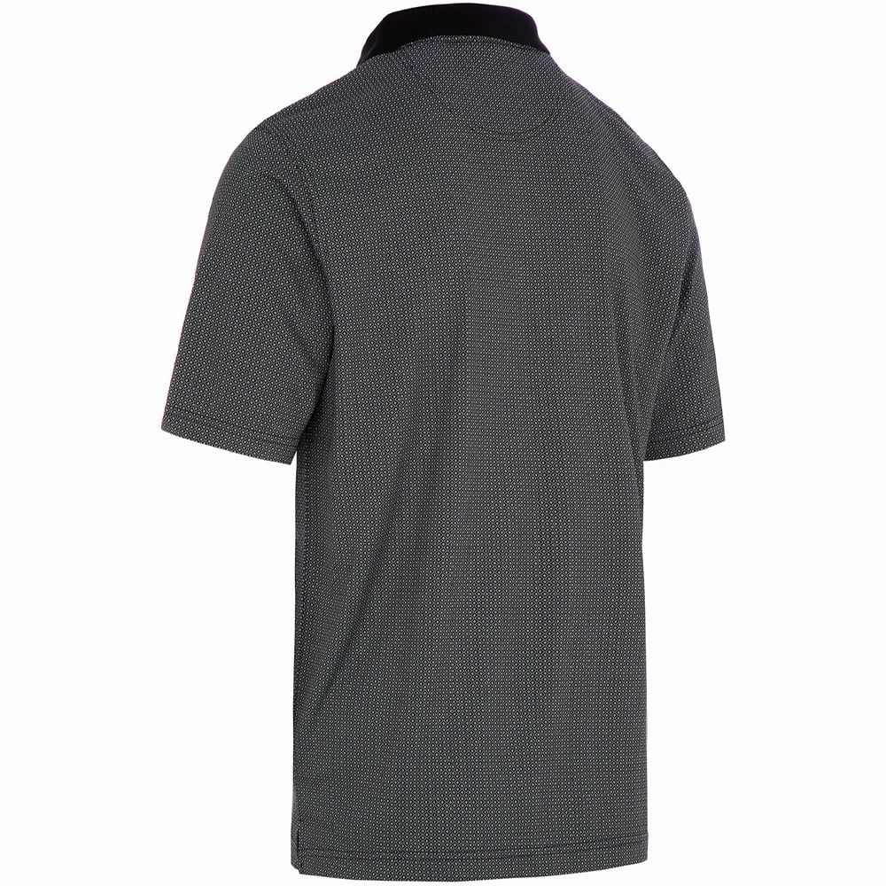 Light and Soft MinimalBranding ProQuip Pro Tech Double Jacquard Polo Shirt - Black