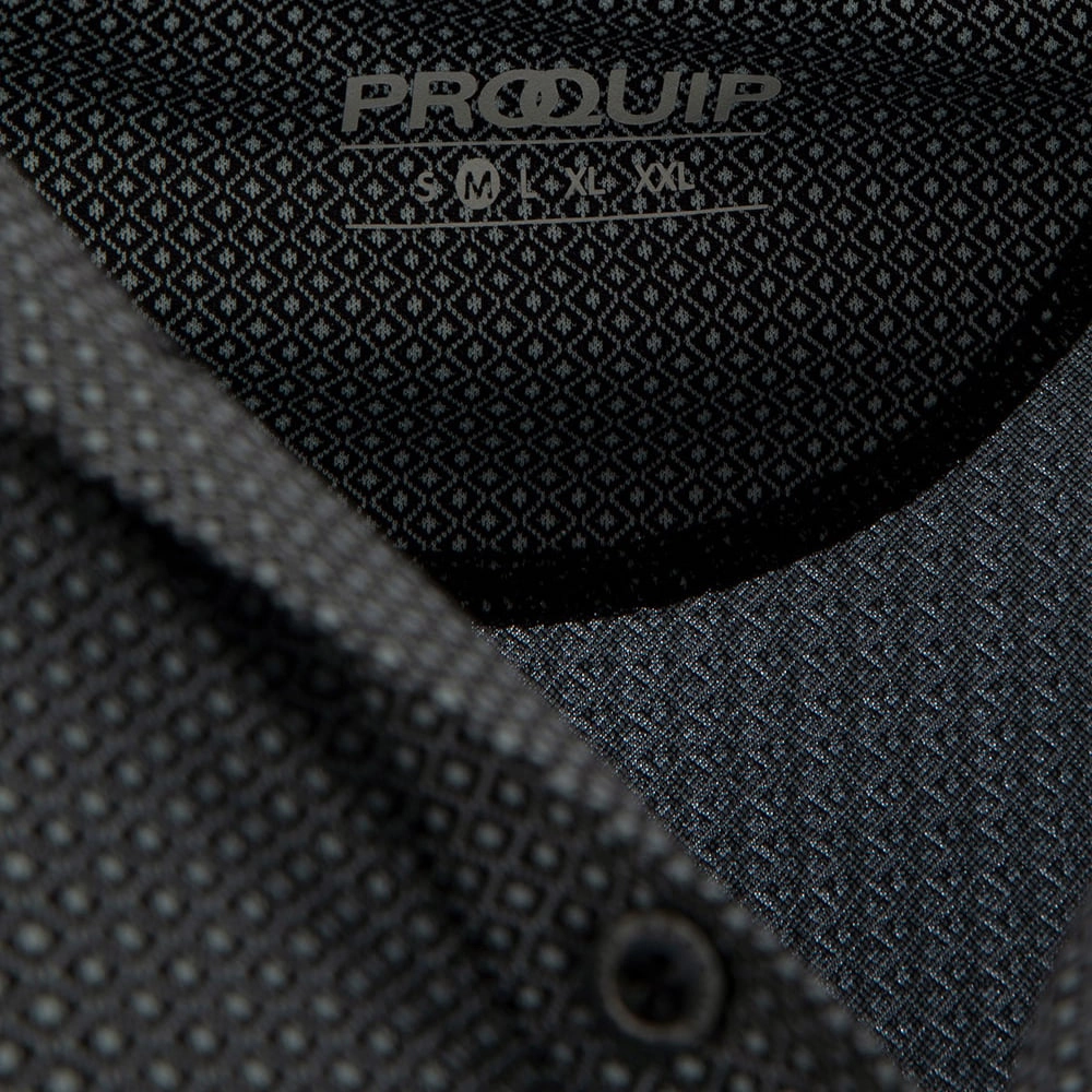 ProQuip Pro Tech Double Jacquard Polo Shirt - Black Sleek Design Sleek Fit