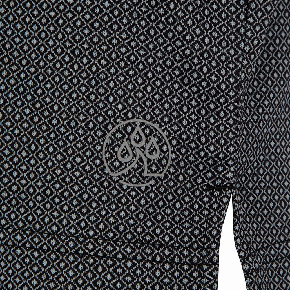 Breathable and Comfortable No Slip Shoulder Design ProQuip Pro Tech Double Jacquard Polo Shirt - Black