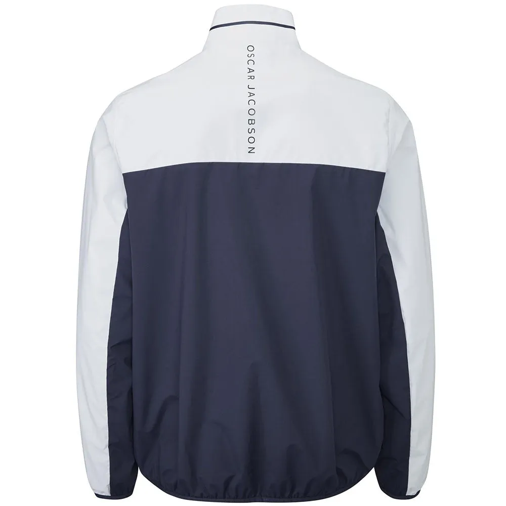Pattern Print Neutral Tone Oscar Jacobson Phoenix Jacket - Navy/White