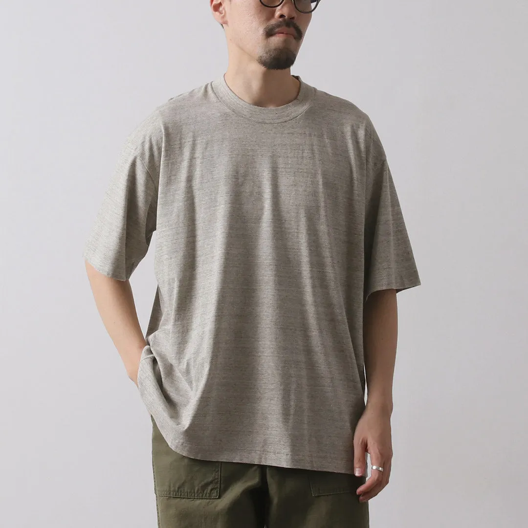 UNDYED / Unbleached Organic Cotton T-shirt Long Lasting Color Cashmere combination