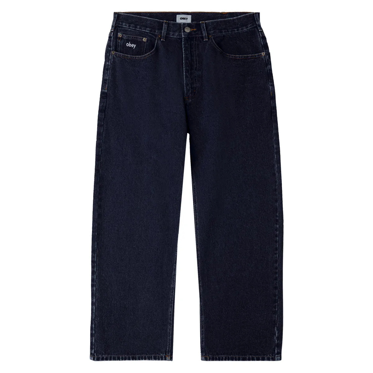 Obey Bigwig Baggy Denim Jeans - Rinse Indigo Soft Structure