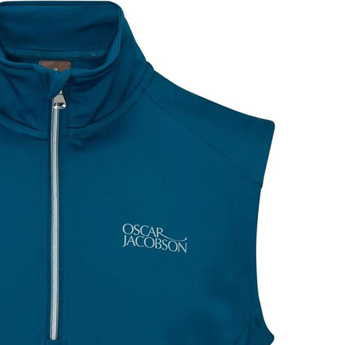 Oscar Jacobson Trent Tour Sleeveless Midlayer - Teal Odor Resistant Tech Elasticized Hem