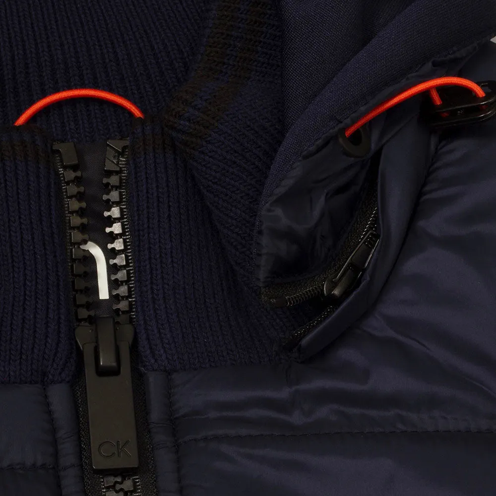 Calvin Klein Somme Valley Hybrid Gilet - Peacoat Flexible Armholes stain resistant coating