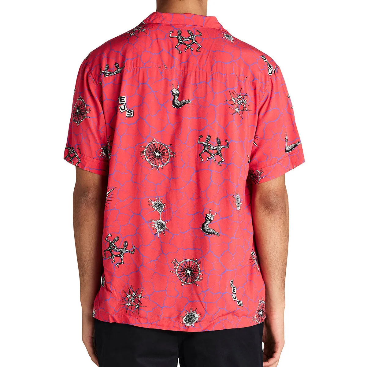 tailored look Deus Ex Machina Vibrant Virus Shirt - Strawberry