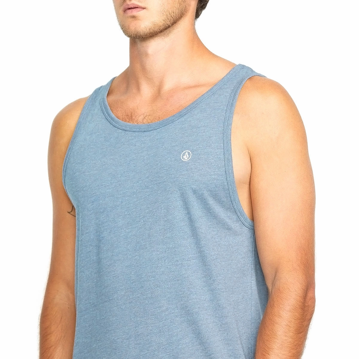 Elasticity Volcom Solid Heather Tank Top - Stormy Blue 2025