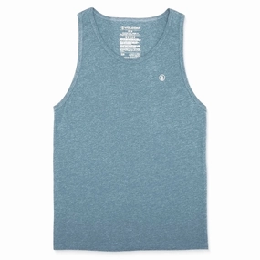 Volcom Solid Heather Tank Top - Stormy Blue 2025 Benefit Position