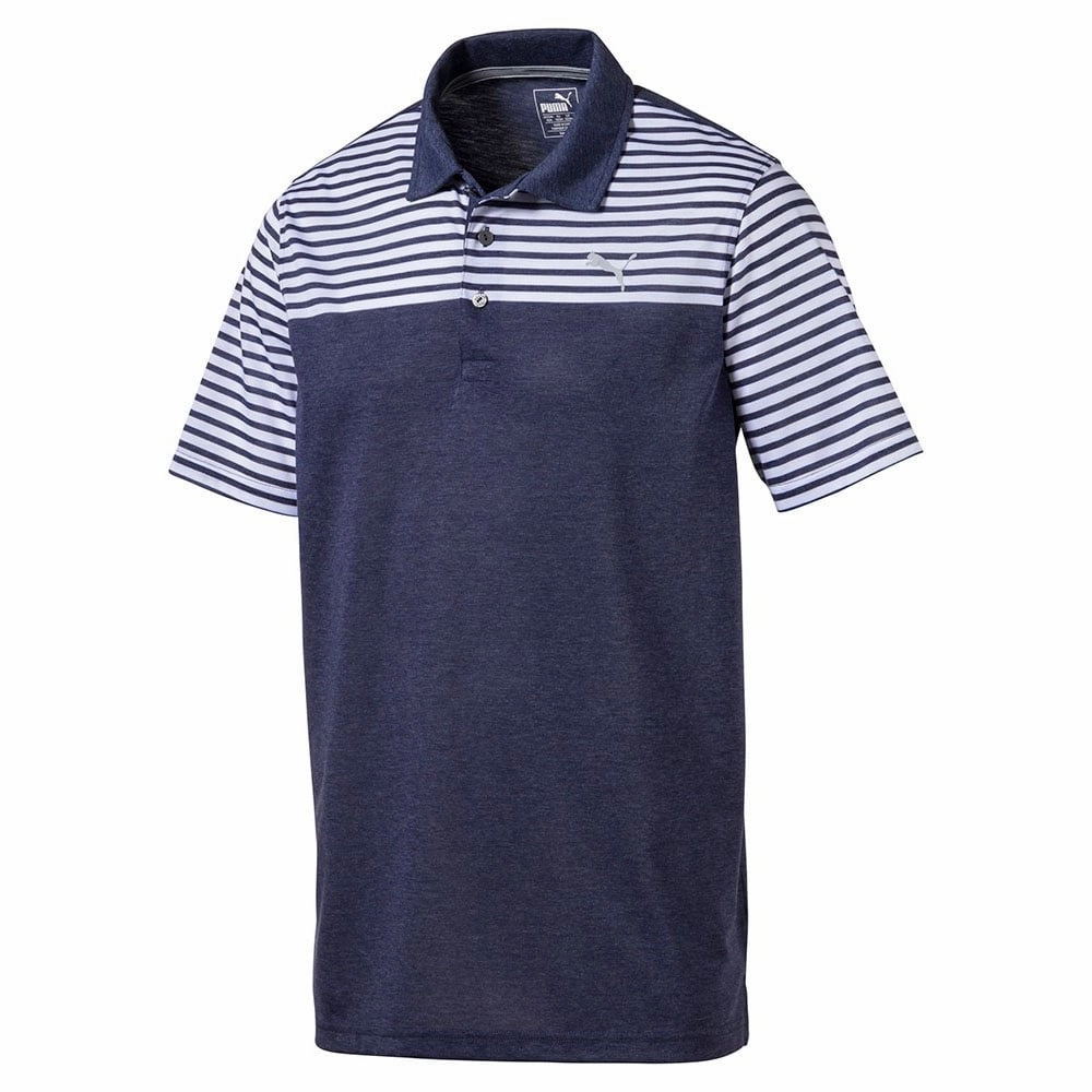 Puma Golf Mens Clubhouse Polo Shirt - Peacoat Drip Dry Fabric