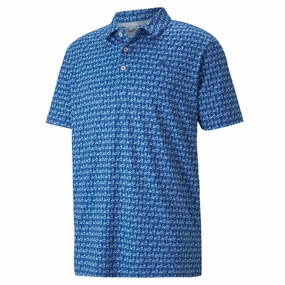 Versatile Design Puma MATTR Carts Polo Shirt - Mazarine Blue/Placid Blue