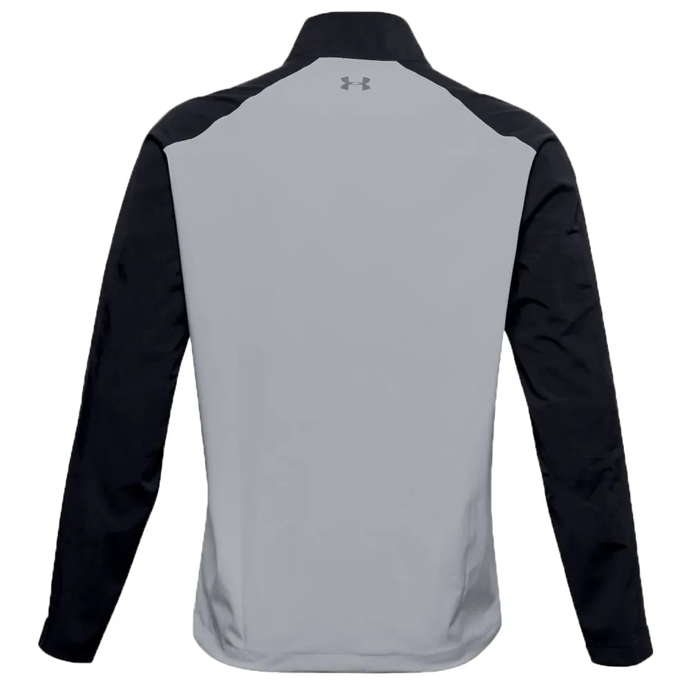 Transitional Look Light Reflective Logos Under Armour Stormproof Waterproof Jacket - Grey