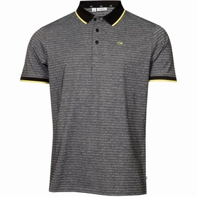 Calvin Klein Sudbury Polo Shirt - Black Marl Trendy Casual Wear Stylish Layer Look