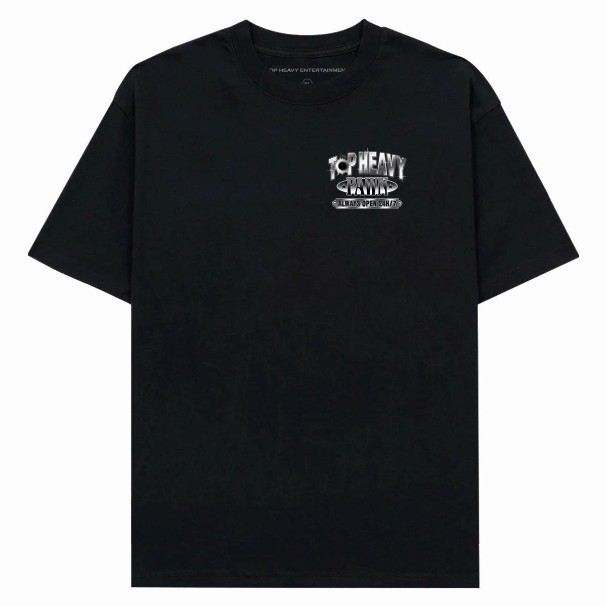 Top Heavy Pawned T-Shirt - Black Trendy Style