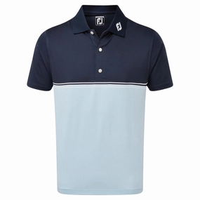 Low Environmental Impact Comfortable Wear FootJoy Colour Block Lisle - Navy/Heather Sky