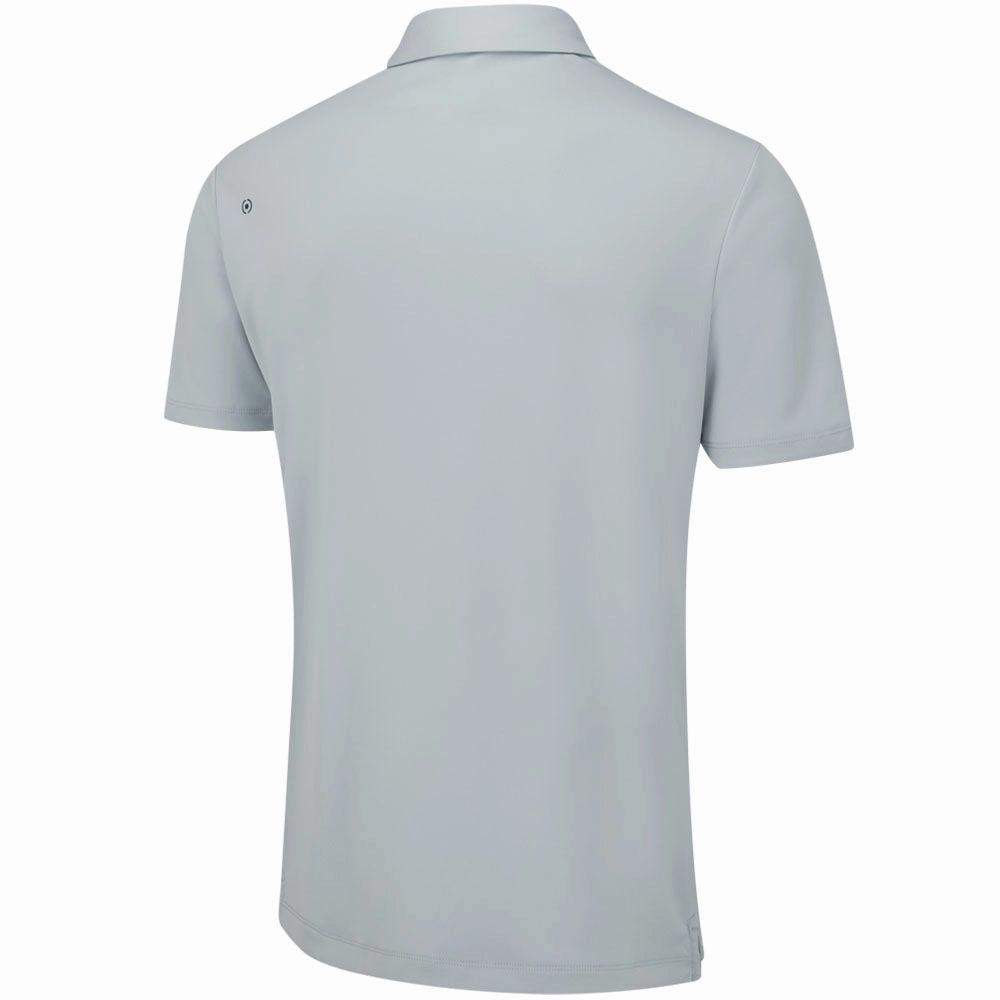 Relaxed Fit Ping Arizona Cactus Print Polo Shirt - Pearl Grey