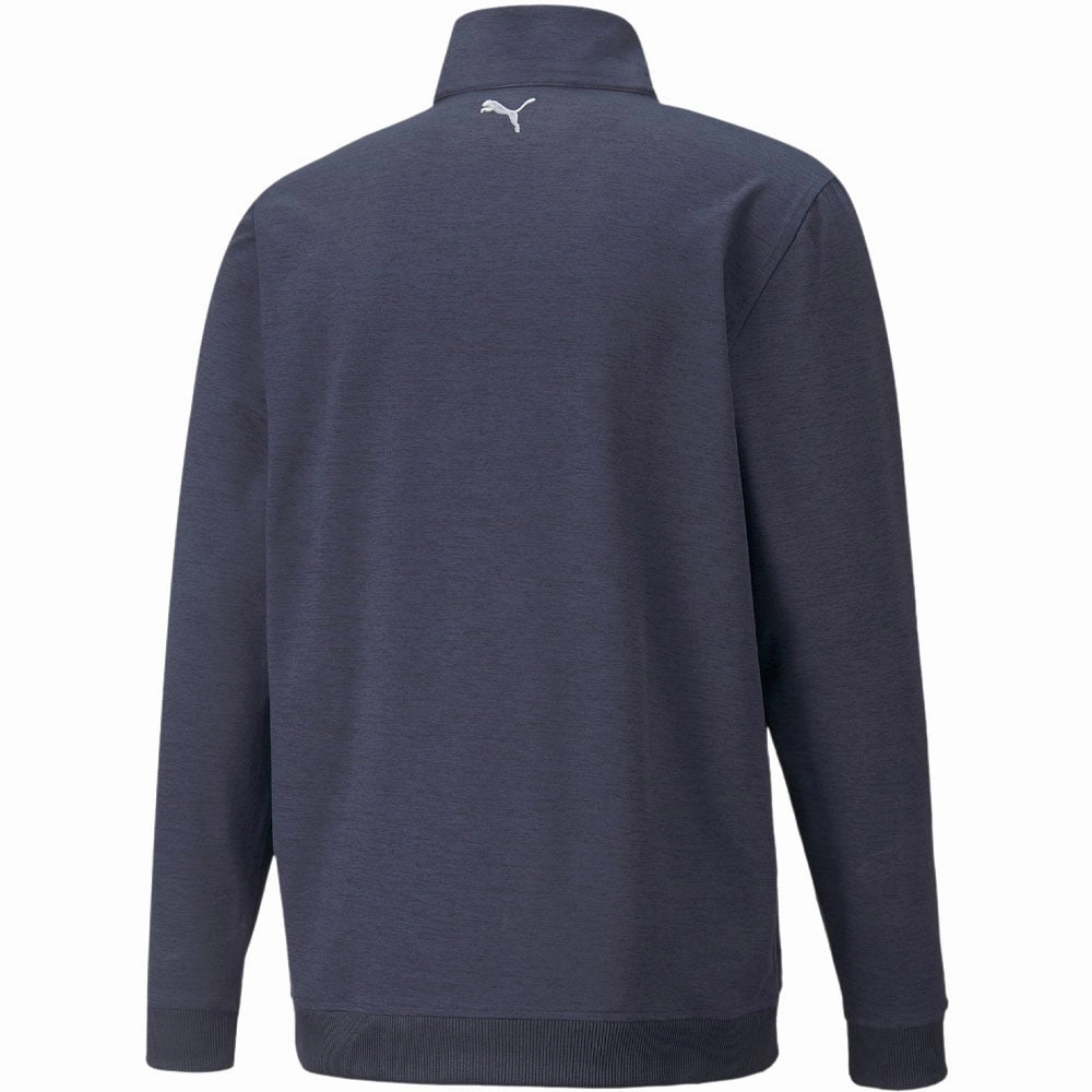 Puma AP Cloudspun Castle 1/4 Zip Pullover - Navy Blazer Heather goes with boots