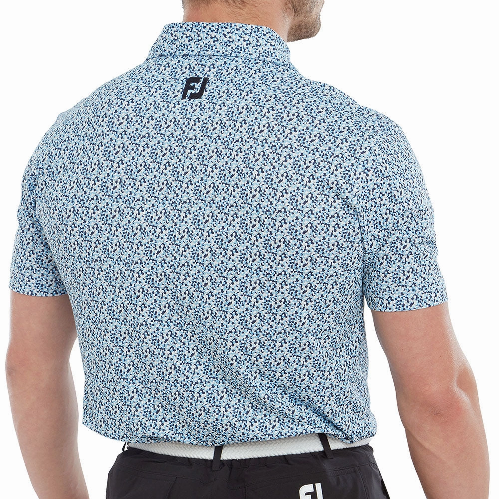 Smart Wear FootJoy Confetti Print Polo Shirt - True Blue