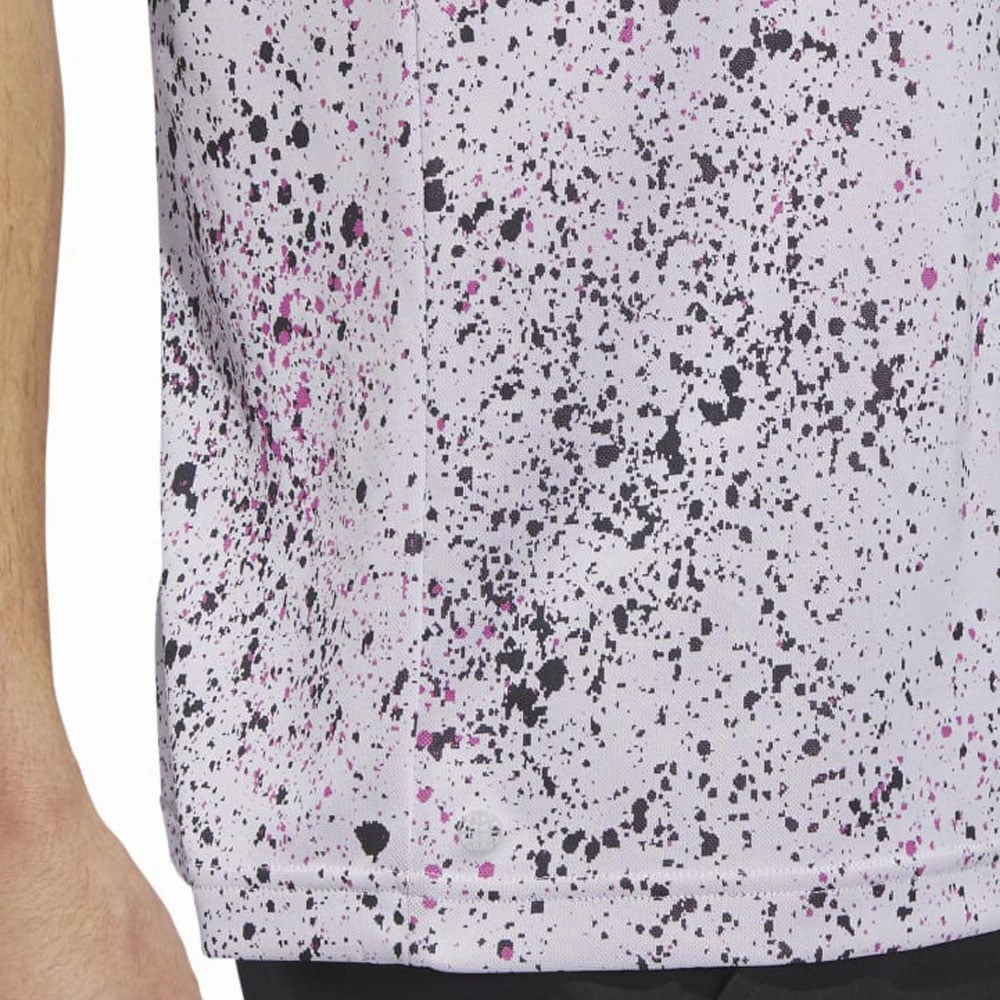 NonRestrictive Cut Timeless casual wear adidas Jacquard Polo Shirt - White/Black/Lucid Fuchsia