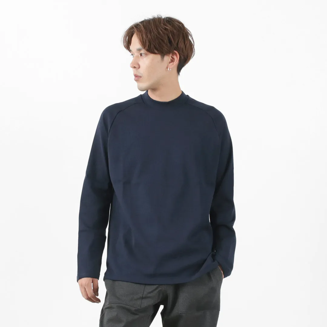 UV Protective Fabric Premium Cotton RE MADE IN TOKYO JAPAN / Perfect Inner Giza Mock Neck Long Sleeve T-Shirt