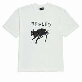 easy to pair Casual Must-Have EDGLRD Hell Hound T-Shirt - White