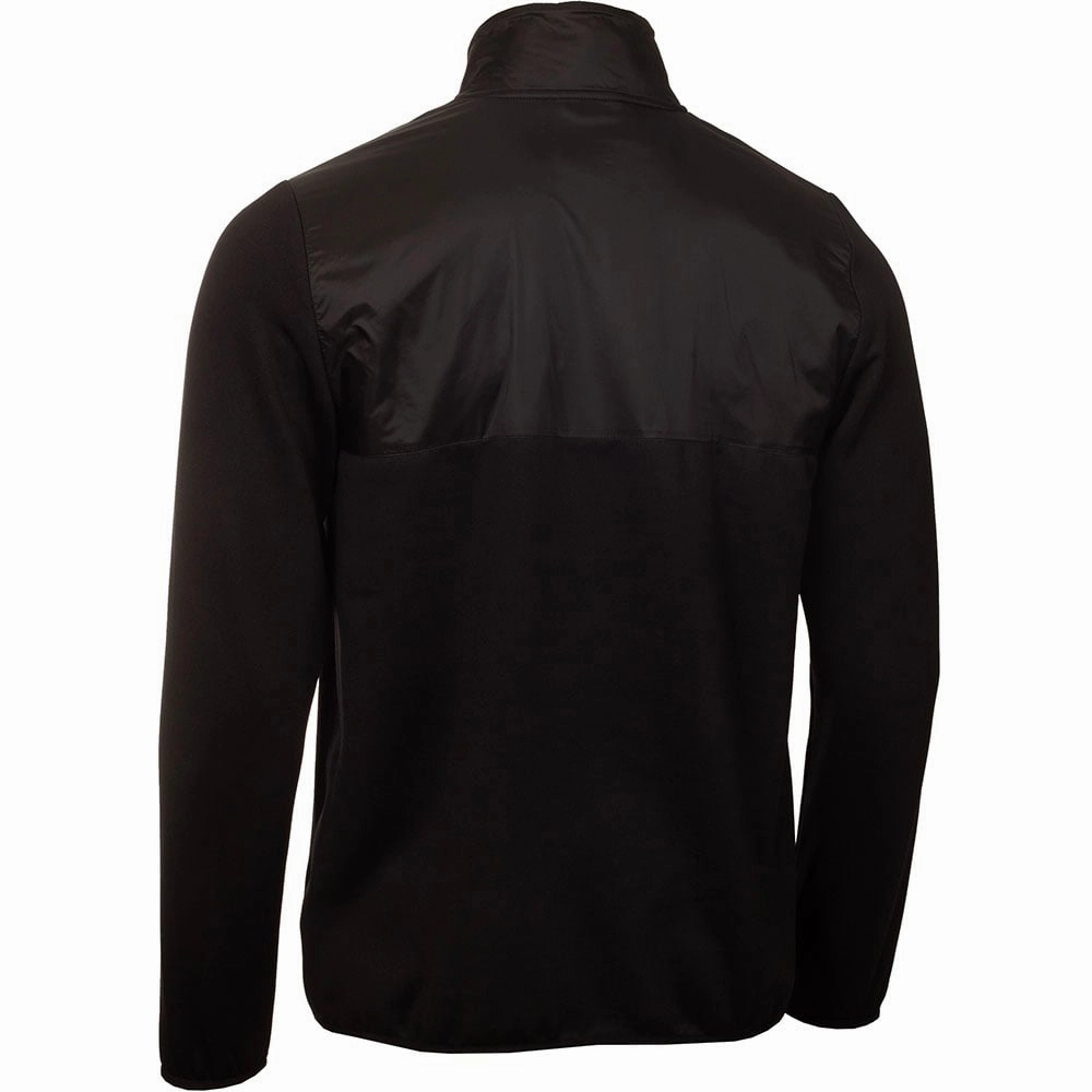 Minimalist Look Chic Hoodie Calvin Klein Harrow Hybrid 1/2-Zip Pullover - Black