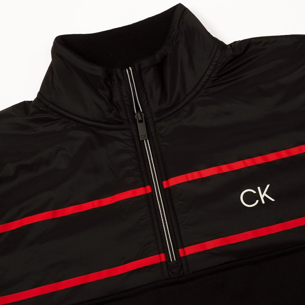 Calvin Klein Harrow Hybrid 1/2-Zip Pullover - Black Modern Sporty anti static