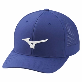 Geometric Print Mizuno Tour Vented Adjustable Cap - Royal