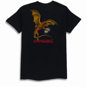 QuickDry Material Powell-Peralta Dragons Logo T-Shirt - Black