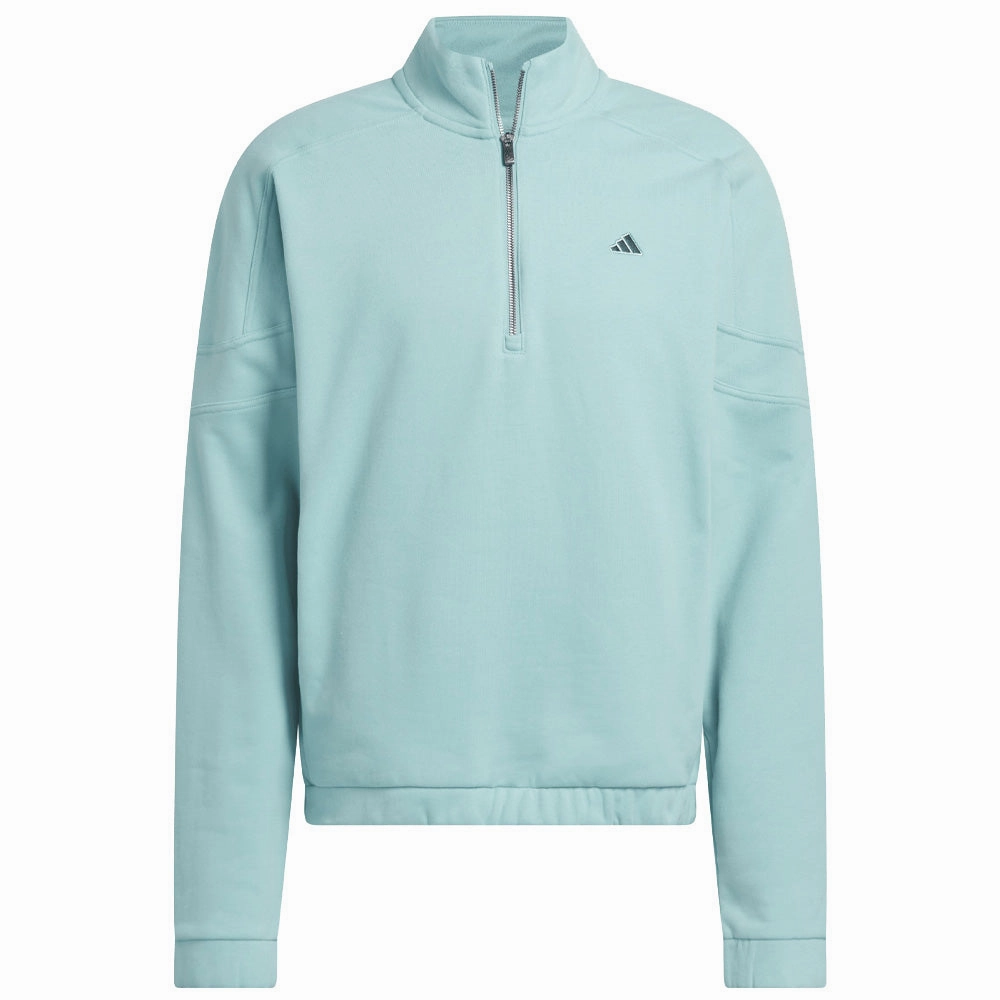 Comfy Basics Fresh Look adidas Go-to Heritage Loose Quarter-Zip - Mint Ton