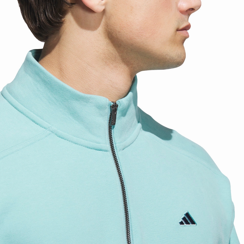 Satin Lining adidas Go-to Heritage Loose Quarter-Zip - Mint Ton