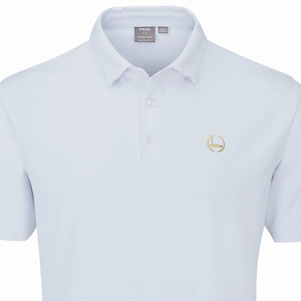 Minimalist Design Weekend Style Ping Gold Putter Polo Shirt - White